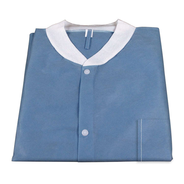 Batas Desechables Azul Oscuro Talla Medium - 10 Unidades
