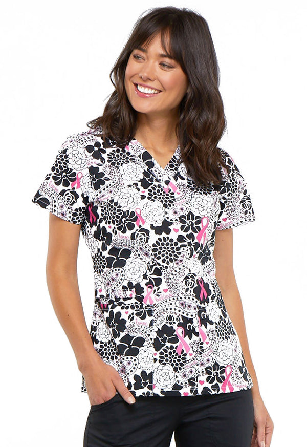 V-Neck Print Top in Paisley Love